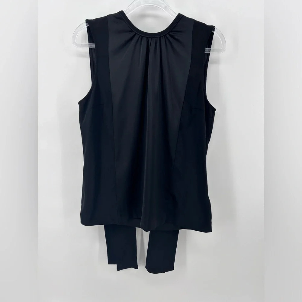 Victoria Victoria Beckham VVB Sleeveless Blouse Top Womens Size 6  Black Satin